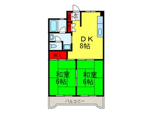 沼卯ハイツの物件間取画像